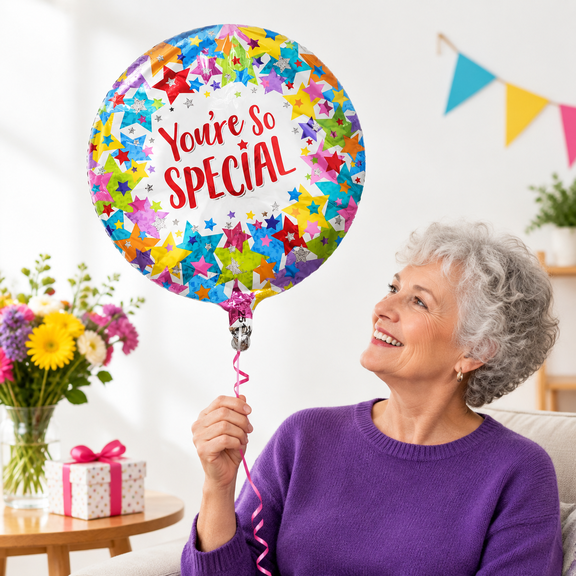 25 Count 17" Round You're So Special Mylar Foil Helium Balloons
