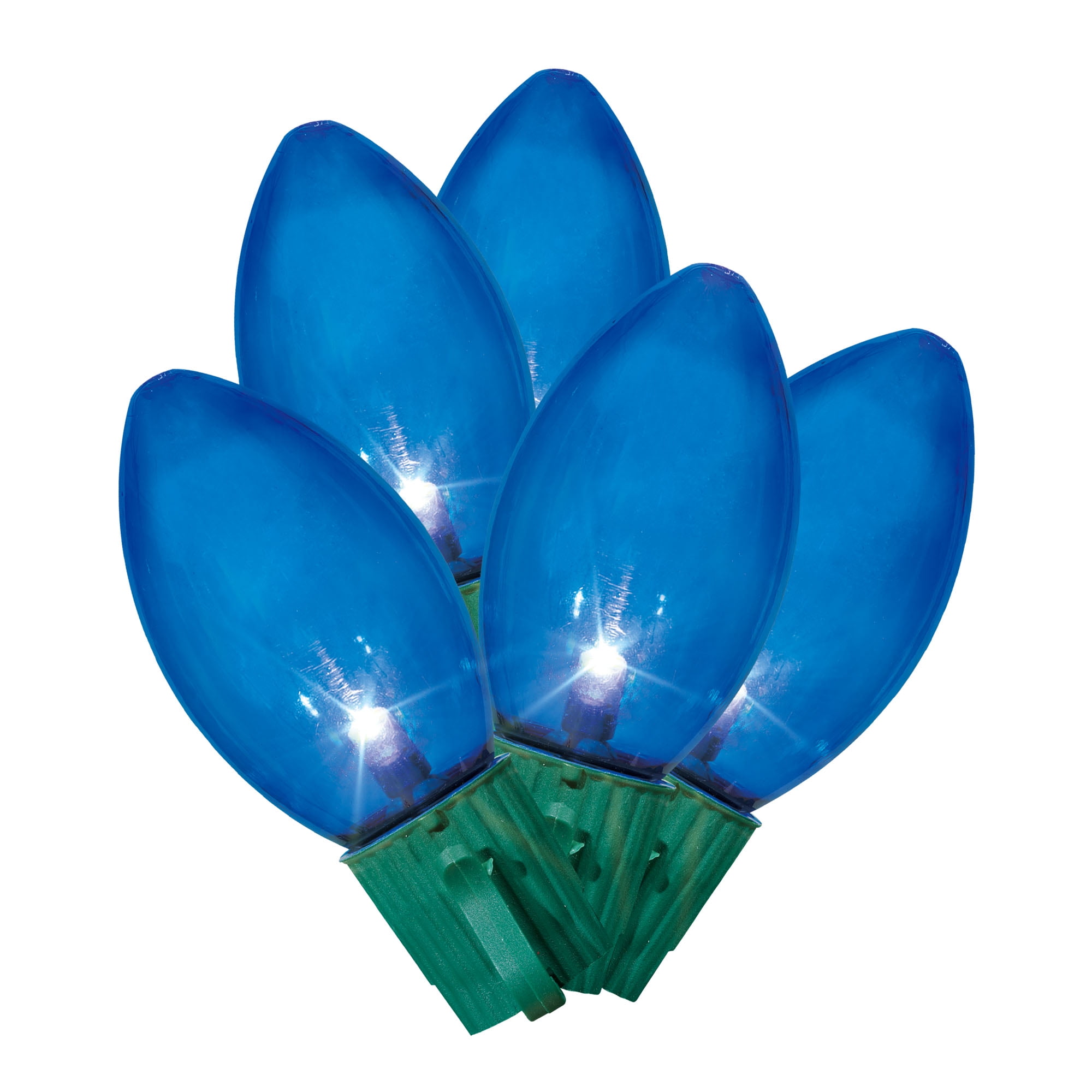 25Count Blue Ultra Bright LED C9 Christmas String Lights, 15 ft, by