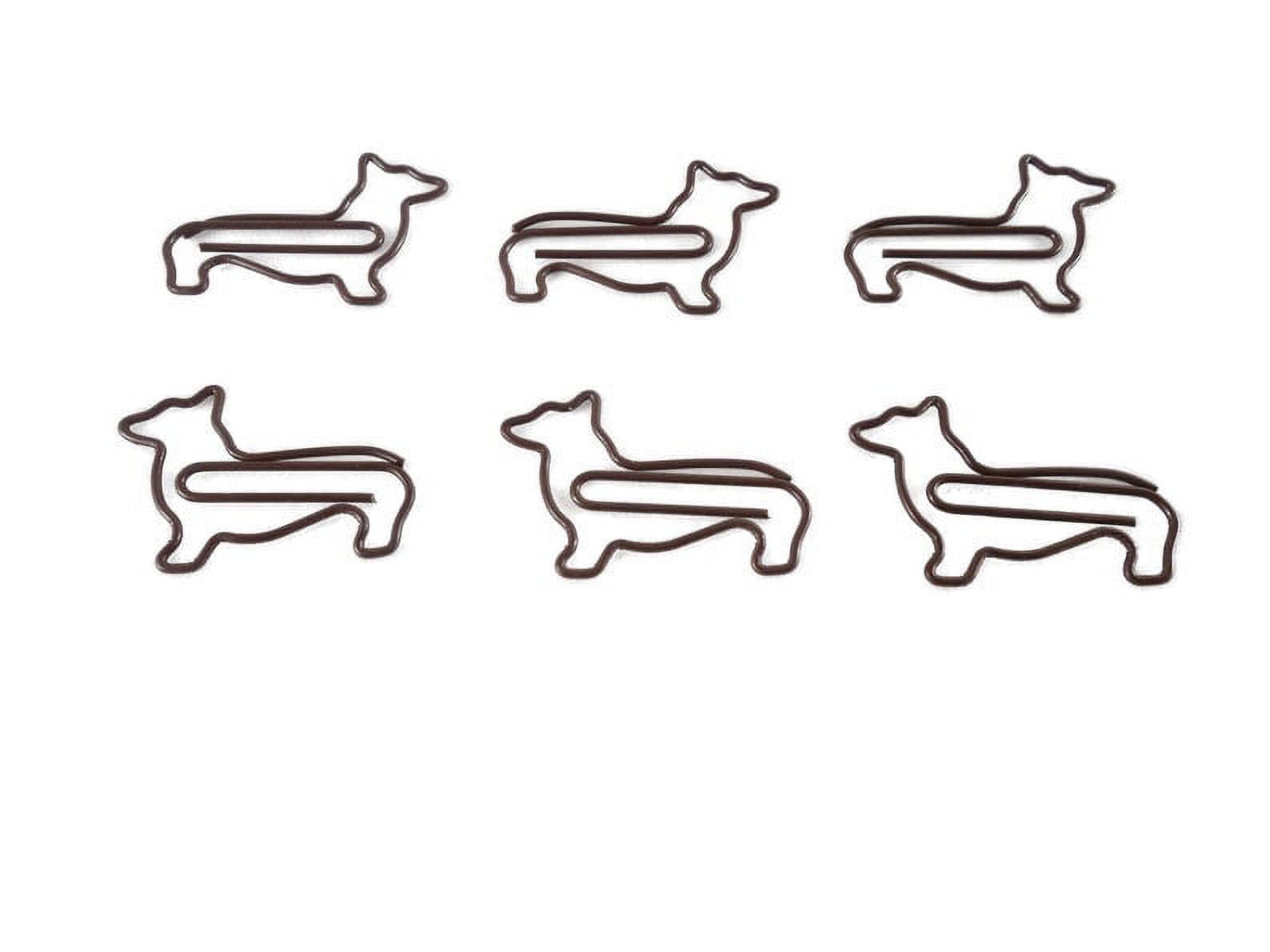 25 Count Brown Corgi Shaped Paper Clips, Cat Lover Cute Gifts, Office Supplies, Desk Organization