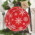 thumbnail image 1 of 25-Count Christmas Tree Paper Plates - 7.1 Inch Snowflake Disposable Dinnerware for Holiday Parties & Winter Weddings (Multicolor Bulk Pack), 1 of 6