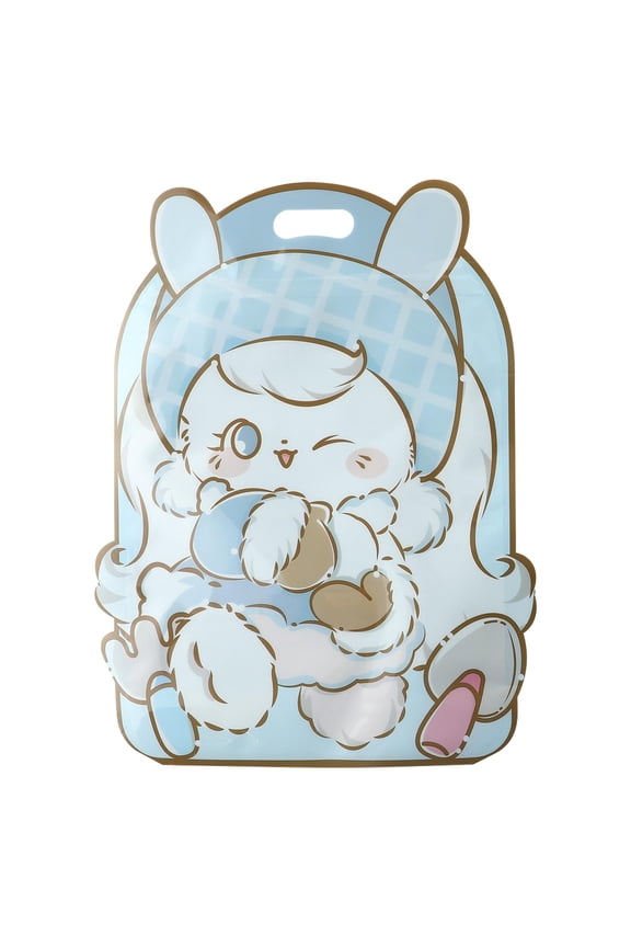 25 Count Cute Blue Bunny Rabbit Cartoon Reusable Zip Storage Bags