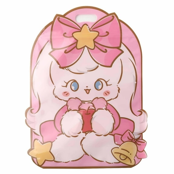 25 Count Cute Pink Bunny Rabbit Cartoon Reusable Zip Storage Bags