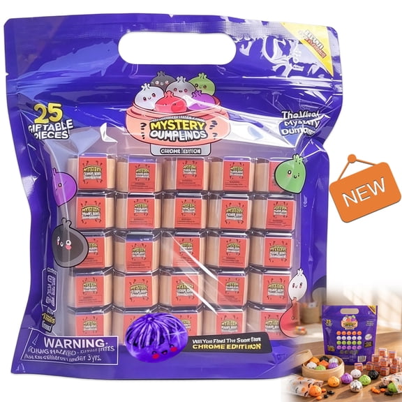 25 Count Extra Mini Dumplings, Extra Mini Mystery Dumpling Set, 25 pack of extra mini Squishy dumplings, extra mini 25 pack of dumplings for Christmas Stocking Stuffers and Class Party Gifts