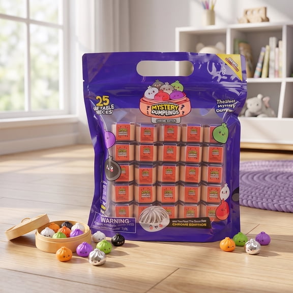 25 Count Extra Mini Dumplings, Extra Mini Mystery Dumpling Set, 25 pack of extra mini Squishy dumplings, extra mini 25 pack of dumplings for Christmas Stocking Stuffers and Class Party Gifts Crazy Gi