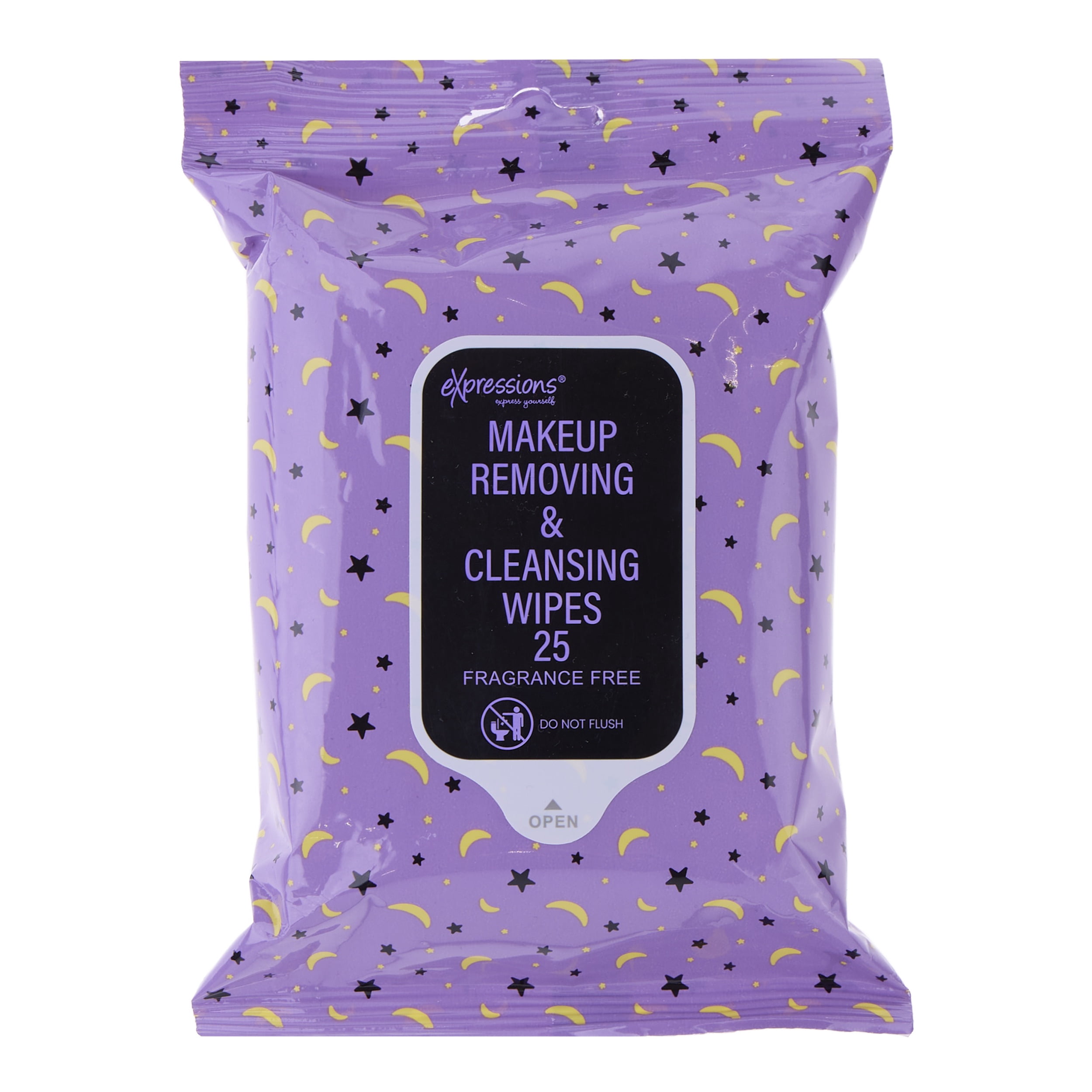 25 Count Makeup Removing Wipes Star and Moon Packaging, Almar