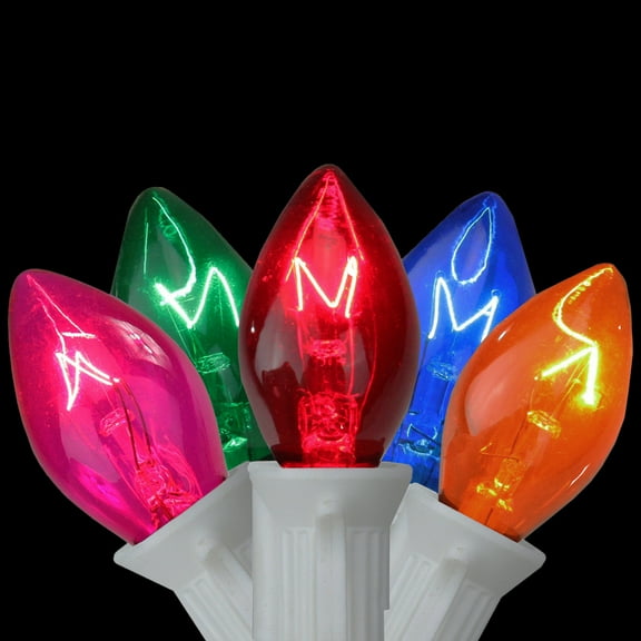 Northlight C7 Christmas String Lights - Multi Color - 24' White Wire - 25ct