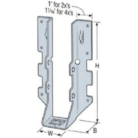 Simpson Strong-Tie Joist Hanger LUS28SS U-Shaped Stainless Steel - 25 Count, 2x8, 2x10