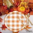 thumbnail image 1 of 25-Count Thanksgiving Paper Plates, Disposable Fall Party Supplies with Pumpkin Maple Leaf Design for Holiday Dinner Decor(Orange-S-25PC), 1 of 4