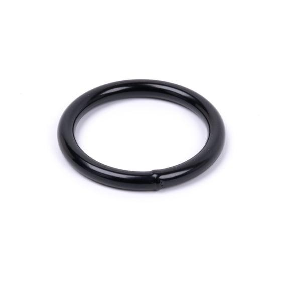 25 - Country Brook Design® 1 1/4 inch Black Powder Coated Welded Heavy O-Rings