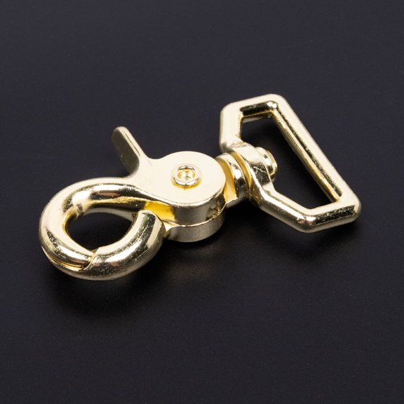 25 - Country Brook Design® 1 inch Brass Plated Trigger Swivel Snap Hooks