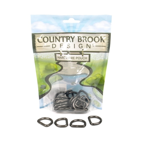 25 - Country Brook Design® 3/4 inch Gunmetal Welded D-Rings