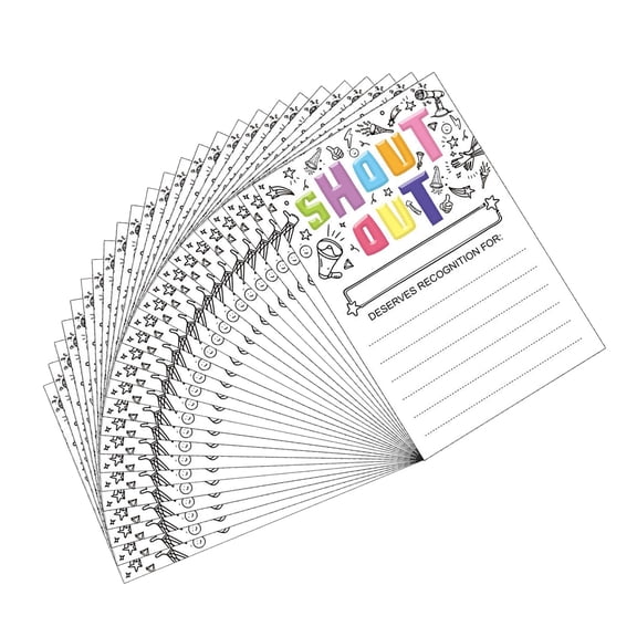 25 Counts Shout Out Cards Student Incentive Cards Appreciation Recognition Reward Cards For School Bulletin Board