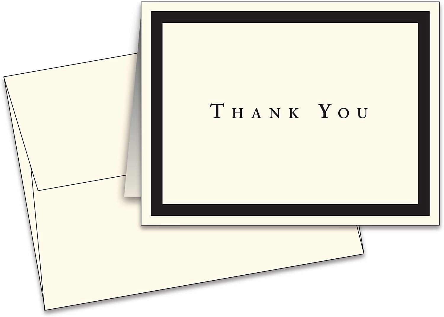 25 Cream Thank You Greeting Cards &amp; Envelopes (5 X 7)