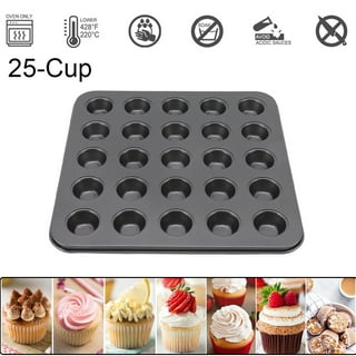 ZENFUN Set of 10 Mini Fluted Tube Pan, 4 Inch Carbon Steel Fluted Cake Mold  Cup with Flower Shape, Nonstick Cake Pan Mini Tube Oven Baking Mold for