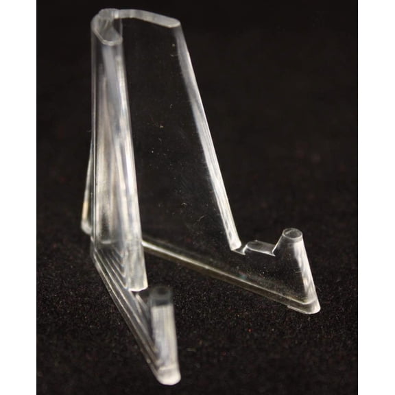 25 DISPLAY STANDS EASEL for Coins Capsules & Poker Chips Holders CLEAR ACRYLIC