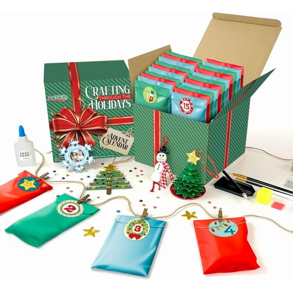 25 Day Christmas Craft Advent Calendar 2025, Crafting Through the Holidays Arts & Crafts Advent Calendar for Kids
