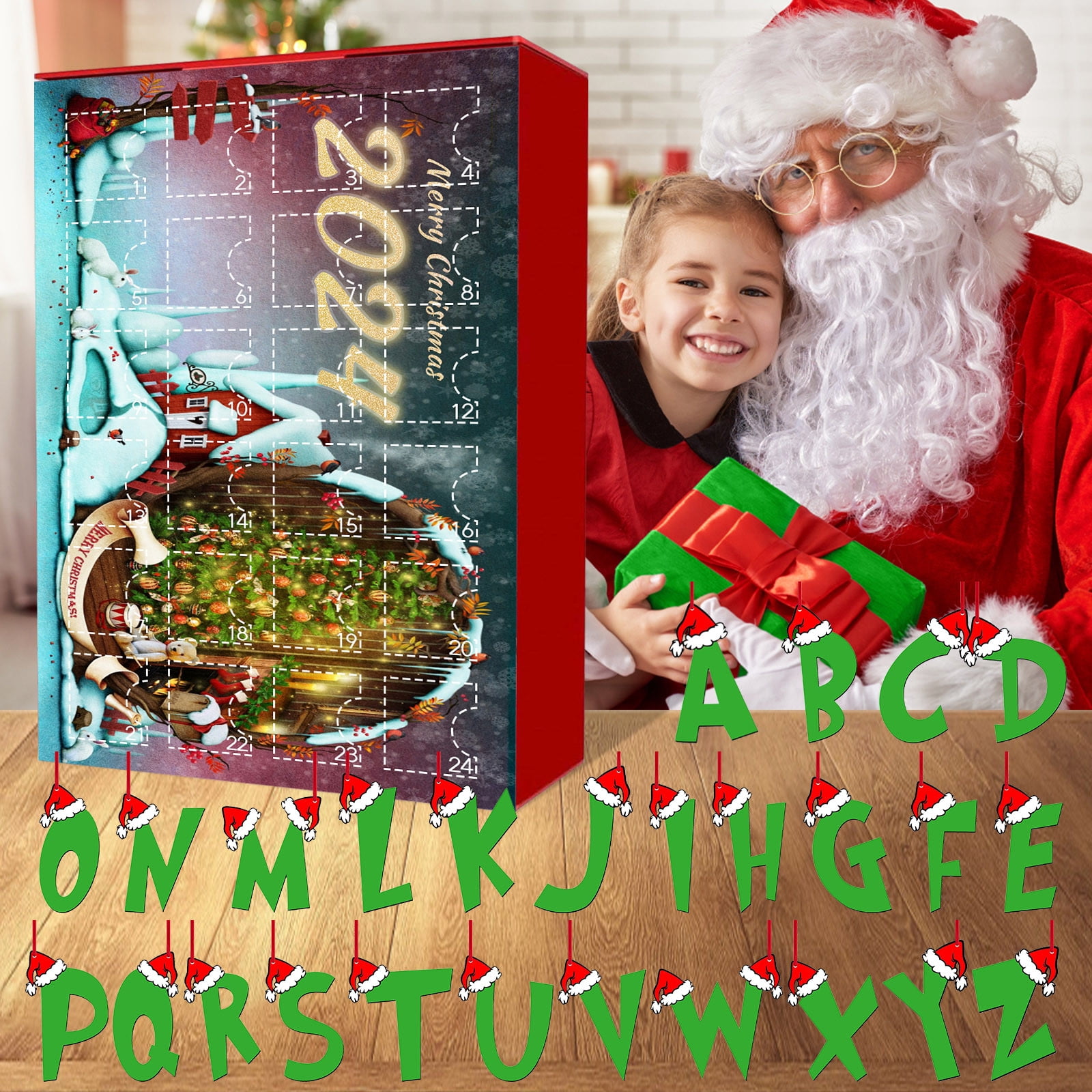 25 Days of Christmas Countdown for Boys 26 Letter Pendant New Letter