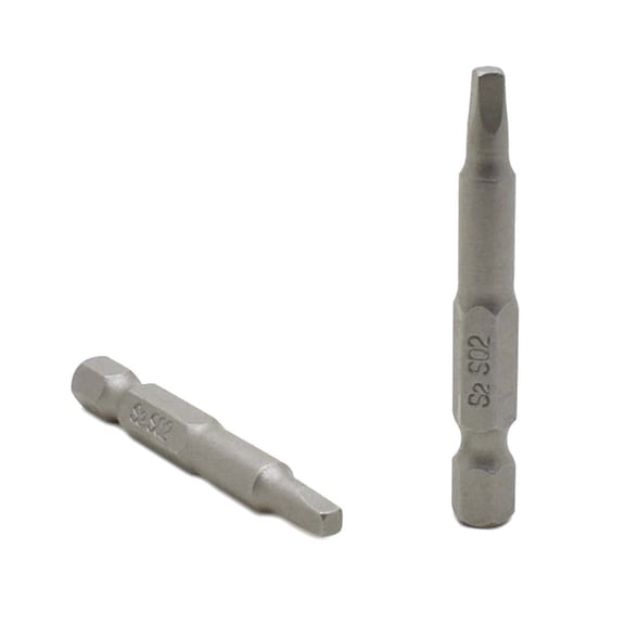 Superior Steel BSQ202-25PK 2# Square Recess Screwdriver Bits - 2 Inch Long - 25 Display Pack