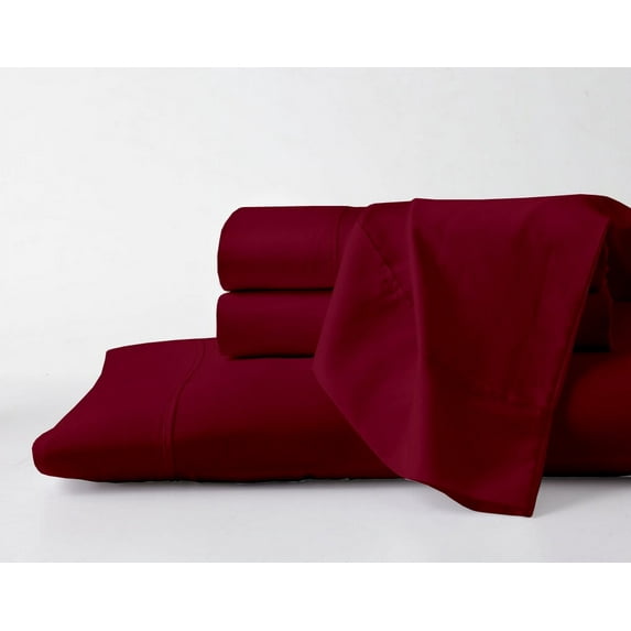 25" EXTRA DEEP POCKETS- Pure Egyptian Full-XL Size Cotton Bed Sheets Set 1000 Thread Count Bedding – Full-XL Size Bed Full-XL Sheets - Burgundy