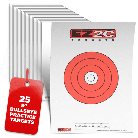25 EZ2C Style 9: Paper Targets for the Range 11" x 17" Tear-Off Pad of 25
