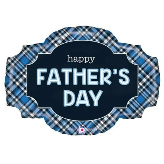 25" FATHER'S DAY PLAID Marquee Balloon Large Shape Foil Mylar Balloon Party Supplies Decorations Foil Mylar Balloon