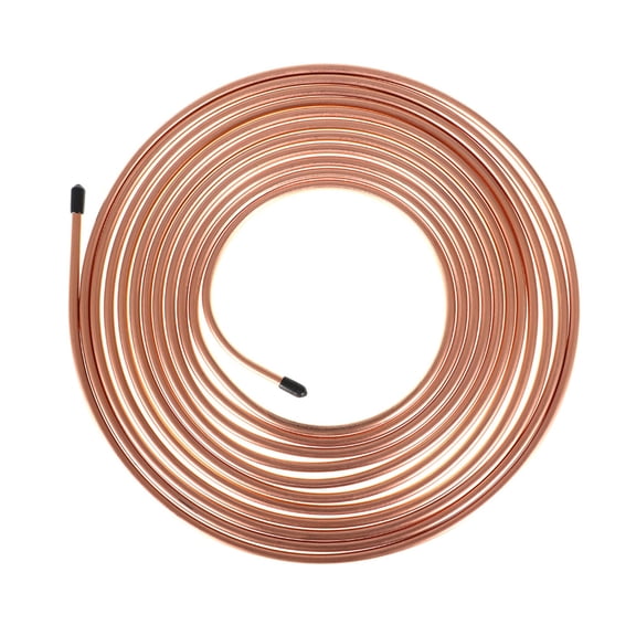 SHZAITOR 1/4-Inch OD Brake Line Tubing Steel Zinc Copper Nickel Coil Roll 25 FT