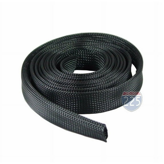 25 FT 1" Black Expandable Wire Cable Braided Loom Tubing
