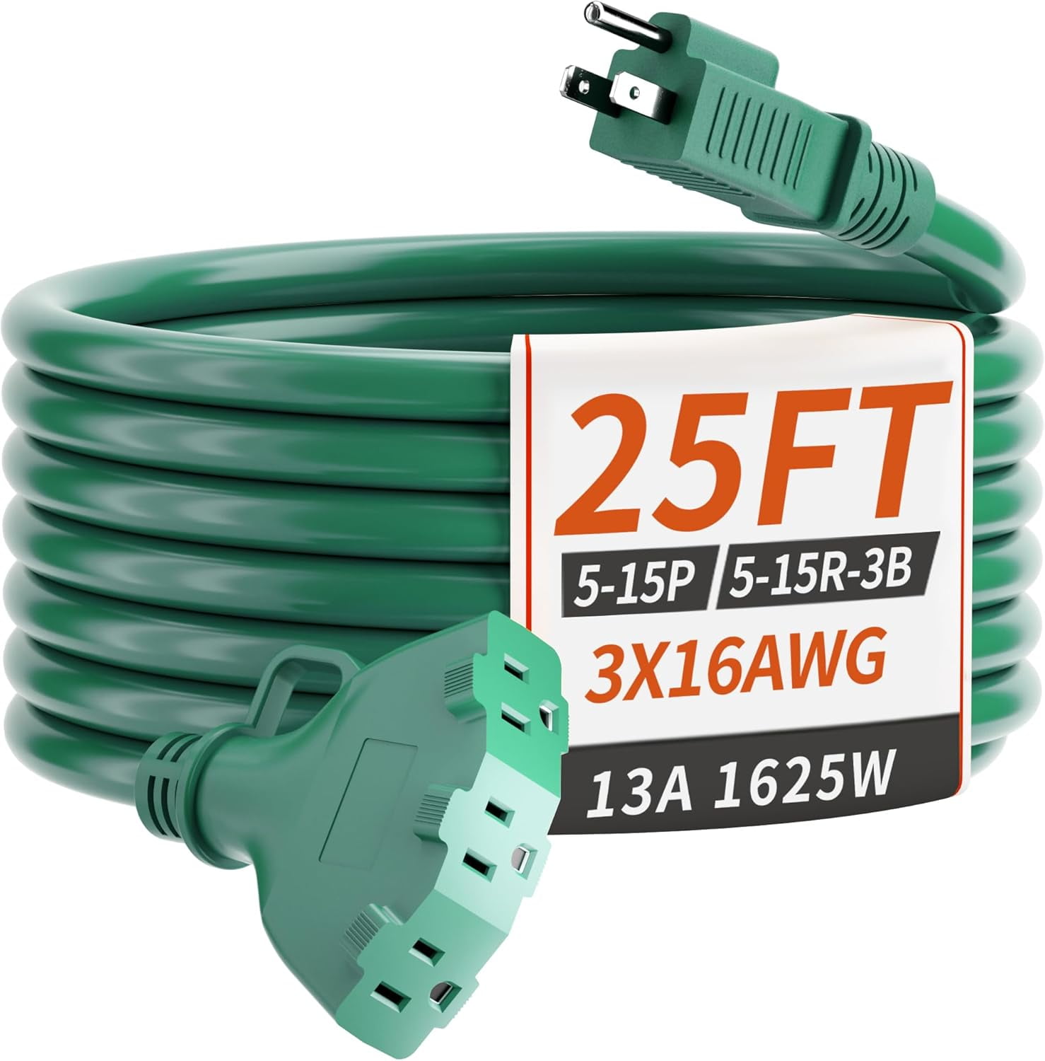 Green Outdoor Extension Cordnull