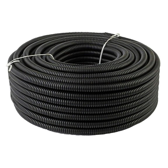25 FT 3/8" 9mm Split Wire Loom Polyethylene Tubing Marine Conduit LOT