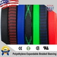 thumbnail image 1 of 25 FT 3/8" Black Red Expandable Cable Sleeving Braided Tubing LOT, 1 of 2