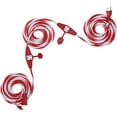 25 FT Candy Cane Outdoor Extension Cord with Multiple Spaced Outlets