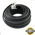 25' FT FOOT BLACK PHONE TELEPHONE EXTENSION CORD CABLE LINE WIRE WITH