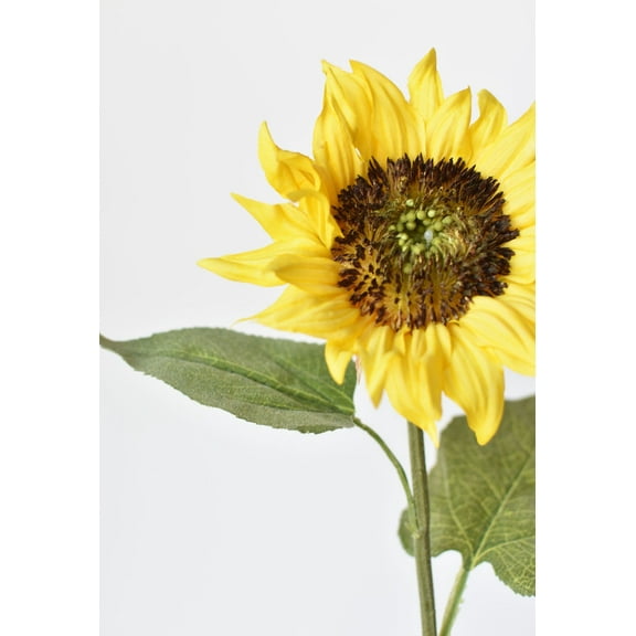 25" Faux Sunflower Stem Yellow