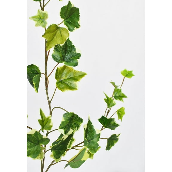 25" Faux Variegated Green Ivy Stem