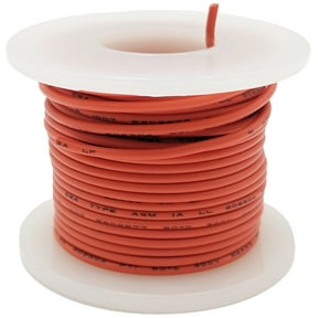 25 Feet Orange 22 Gauge Solid Hook-Up Wire, Tinned Copper, PVC Insulation (Shade May Vary)