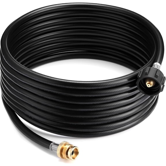 25 Feet Propane Adapter Hose 1 lb to 20 lb Converter Replacement Gas Grill Griddle Weather Resistant Corrosion Resistant for Heater Portable Griddle Stove