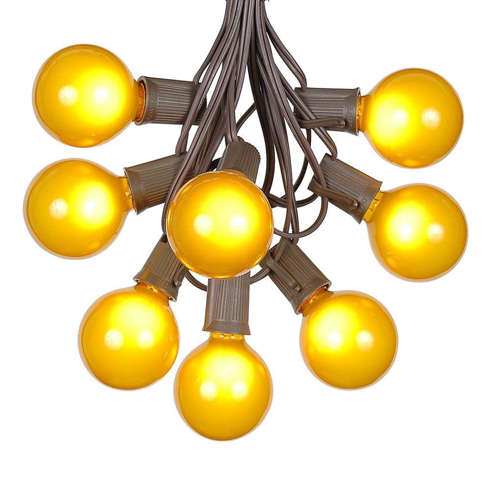 25 Foot C9 Yellow Christmas Light Set, Hanging Patio String Lights, White  Wire, 1 Each - Jay C Food Stores
