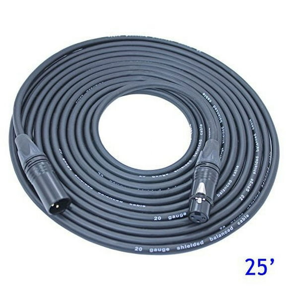 25 Foot PLoYnk Pro Audio XLR Microphone Audio Cable