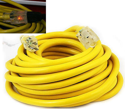25 Foot Yellow 10 Gauge Ga Wire 10-3 Power Cord Electric Electrical Extension