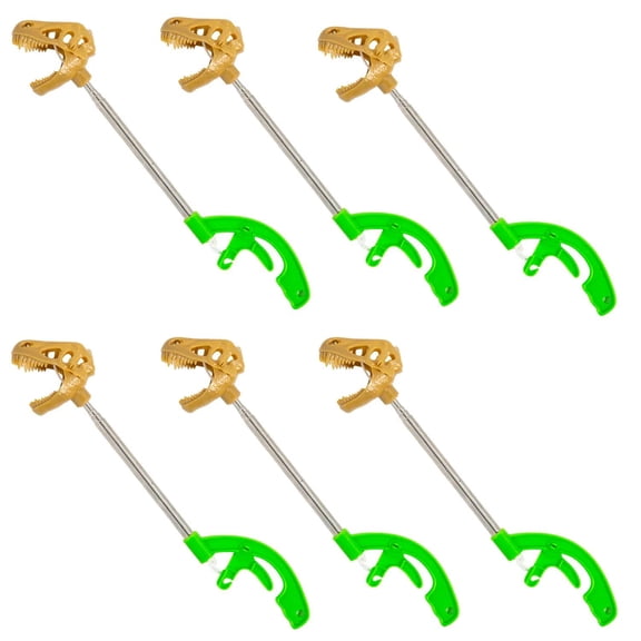 25" Fossil Dinosaur T-Rex Skull Chomping Grabbers - 6 Pc.