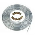 thumbnail image 1 of 25 Ft 3/16 Brake Line Kit Steel Tube Roll Silver Flexible with 16*Fittings, 1 of 7