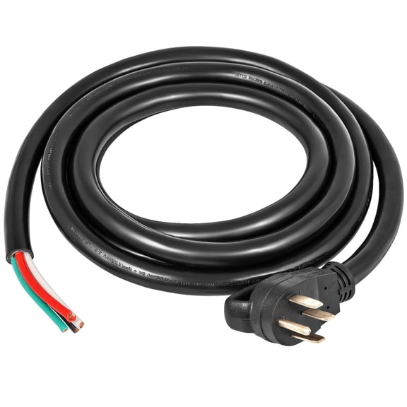 25 Ft 50 Amp RV Power Cord NEMA 14-50 Plug to Bare Wire for Generators