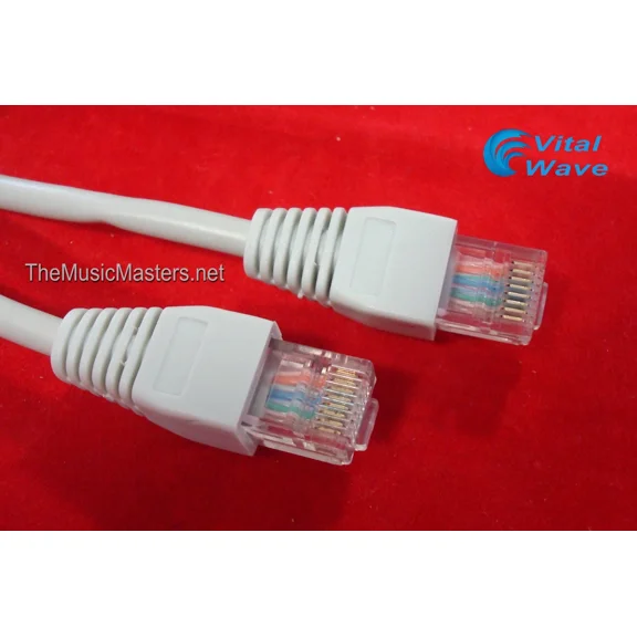 25' Ft Cat5 Ethernet Lan Network Cable Cord Pc Internet Router Wire Gray Vwltw
