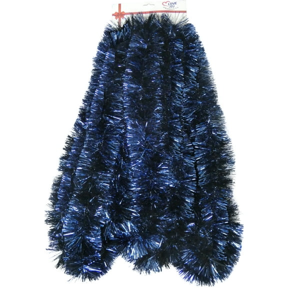 25 Ft. Long Beautiful Seasonal Holiday Tinsel Garlandfrom Love It! Products. Use for Christmas, Thanksgiving, New Years, Birthday and any celebration, party or event. Navy Blue