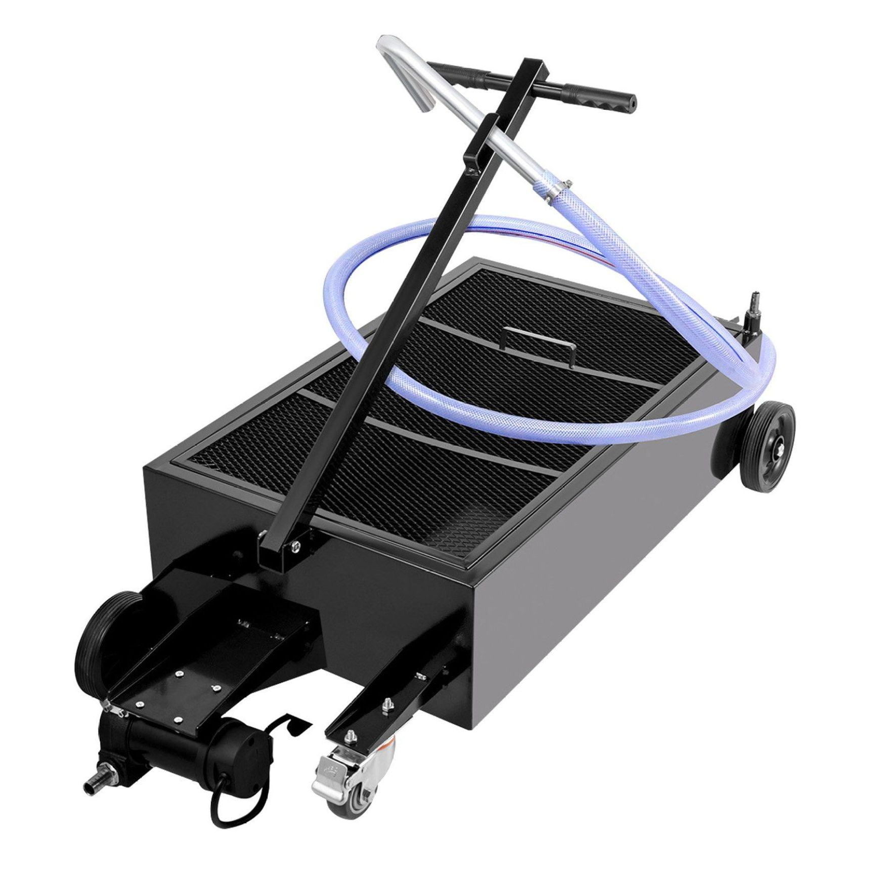 Oil Drain Pan 25 Gallon, Low Profile Oil Drain Tank, 95L with Electric Pump & Casters