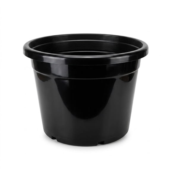 25 Gallon Professional Nursery Pots (3 Pack) with Drainage Holes - Heavy Duty Black Plastic Plant Containers for Indoor/Outdoor Growing