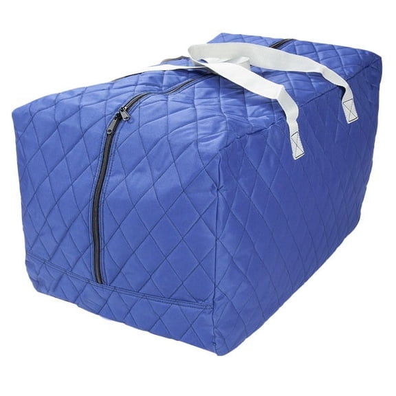 Simple Living Solution Storage Bag, Medium (25 Gallon), Blue, Quilted Polyester, With Handles, For Clothing & Organization