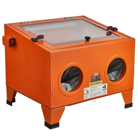 25 Gallon Sandblasting Cabinet, 40-120PSI Portable Benchtop Sand Blaster