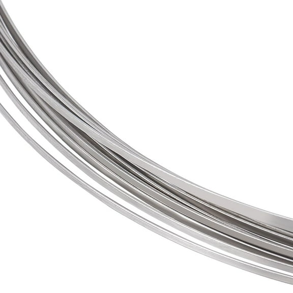 25 Gauge Stainless Steel Flat Wire 23 Feet 1.6mm Wide Metal Craft Wire Bendable Steel Wire for Jewellery Making Resin Bezel Frame Floral Arrangements Gray
