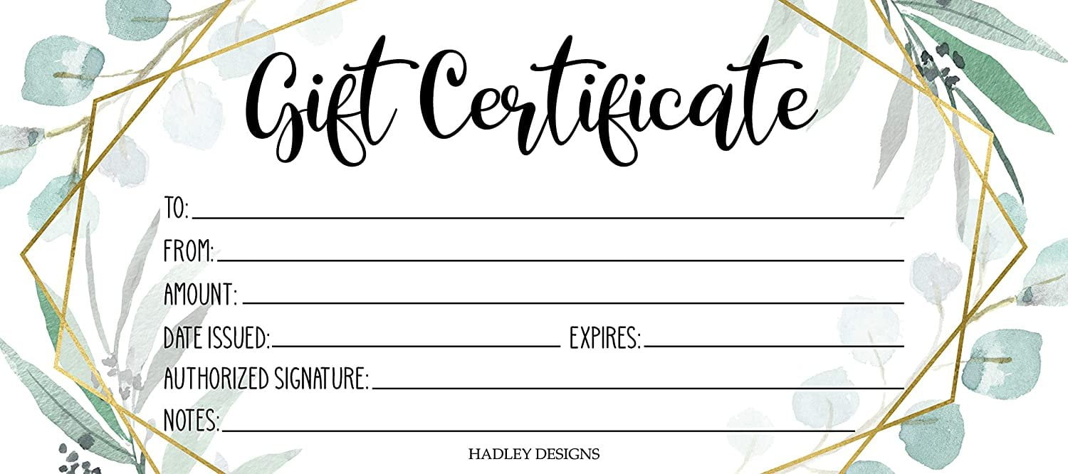 25-geometric-greenery-blank-gift-certificates-for-small-business-paper-voucher-for-massage-hair-nail-salon-spa-restaurants-and-diy-coupon-cards-for-birthday-mom-valentines-day-him-her-4x9 for Blank Gift Certificate Free Printable 25 Geometric Greenery Blank Gift Certificates for Small Business, Paper Voucher for Massage, Hair & Nail Salon Spa, Restaurants, and DIY Coupon Cards for Birthday, Mom Valentines Day, Him & Her, 4x9